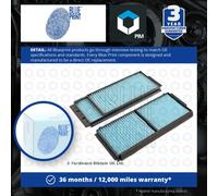 Cabin Pollen Filter X2 Fits Mazda Mazda3 Mazda5 LHD Only Blue Print ADM52508