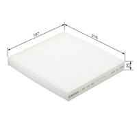 BOSCH Cabin Filter for Mazda 6 DISI LF 2.0 Litre January 2010 to January 2013