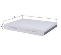 Pollen / Cabin Filter fits MERCEDES C350E S205, W205 2.0 15 to 18 M274.920 Mahle