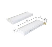 Bosch 1 987 435 026 Cabin Air Filter Fits Citroen Grand C4 Spacetourer 2008-2022