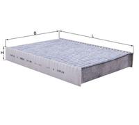 Pollen / Cabin Filter fits RENAULT TRAFIC Mk3 1.6D 2.0D 2014 on Mahle 272771128R