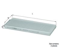 Pollen / Cabin Filter fits SSANGYONG REXTON GAB 2.9D 02 to 06 OM662.925 Mahle