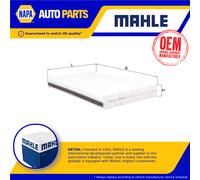 Pollen / Cabin Filter LA1198 Mahle 4478300100 9108301100 9108307500 A4478300100