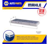 Pollen / Cabin Filter LAK239/S Mahle 4F0819439B 4F0819439C 4F089838B 4F0898438A