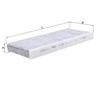 Pollen / Cabin Filter LAK289 Mahle 5NEH18D483AA 27274EA000 999M1VR056 999M1D4005