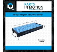 Pollen / Cabin Filter LAO221/S Mahle 64116945594 64119248294 64316945586 Quality