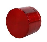 Pollen Grinder | Ø 40mm Stainless Steel Grinder | Grinder with Magnetic lid | Spice Herbs Spices Herb | Pollen Scraper | Does not Stick | Nylon Ring (Color : Red)