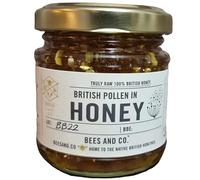Pollen in British Honey - British Pollen collected throughout the whole season in RAW British Honey (114g Glass jar)