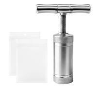 Pollen Press T-Handle Durable Herb Press, Tool Pollen T Press, Small Pollen Press Tool, T Handle Pollen Compressor Made of Stainless Steel for Herbs, Spices, Garlic, Pepper, Salt