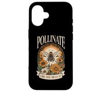 Pollinate Like You Mean It Garden Flower Bees Graphic Case for iPhone 16