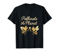 Pollinate the Polite Bee Eco Friendly Nature novelty Design T-Shirt