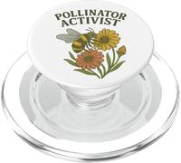 Pollinator Activist Bee Flower Save the Bees Garden PopSockets PopGrip for MagSafe