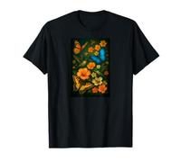 Pollinator Butterflies, Bees, Hummingbirds Among Blossoms T-Shirt