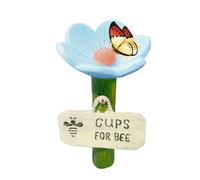 Pollinator Drinking Well - Colorful Butterfly Cups, Vibrant Flower Waterer with Petal Perch Design, Hygienic UV Resistant Material, Ideal for Backyard Lawn Driveway Bird Bath Addition