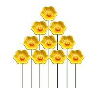 Pollinator Watering Cups | Ceramic Drinkware | with Stake Flower Shape Bee Pollination Station | for Butterfly Hummingbird Outside Indoor Decor Yard Patio Pathway Grassland Lawn