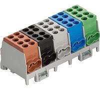 Pollmann Main cable junction terminal 5-pin for DIN rail - power distributor with VDE