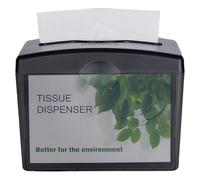 Pollock Tabletop Napkin Dispenser, Countertop Multifold Hand Towel Dispenser, One-at-a-Time Dispensing, Non-Slip Bottom, Portable, for Home Kitchen Bathroom Hotel Office Resturant - Transparent Black