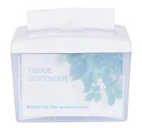 Pollock Tabletop Napkin Dispenser, Countertop Multifold Hand Towel Dispenser, One-at-a-Time Dispensing, Non-Slip Bottom, Portable, for Home Kitchen Bathroom Hotel Office Resturant - Transparent White