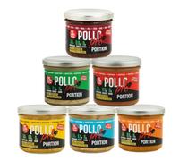 PolloPro Portion - 100% Cooked Flavoured Chicken Breast Mix, Ready to Use 25 g Protein, No Preservatives, Protein Meal Snack, Muà Fitness - Pack of 6 X 100 g