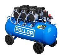 Pollor 100 Litre Silent Air Compressor, Oil Free Portable 13.6 Cfm 8 Bar 115 Psi 3 Hp