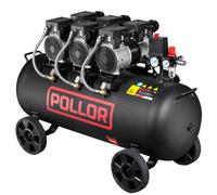 Pollor 100L Silent Oil-Free Air Compressor 3Hp 13.6 Cfm Portable 115 Psi 8 Bar