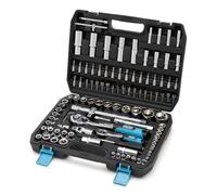 POLLOR 108 Piece Socket Set, 1/4" & 1/2" Inch Drive 72 Teeth Ratchet Wrench with Case, DIY Tools, Bits Set, for Home, Garage, Car, Workshop, Professional