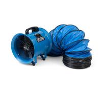 Pollor 12" 300mm Blue Dust Fume Extractor Ventilation Blower Fan With 10M Duct