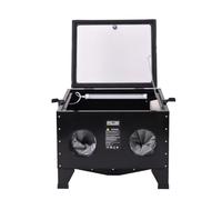 POLLOR 90L Worktop Sand Blasting Cabinet Sand Blaster Abrasive Grit Shot Blast LED