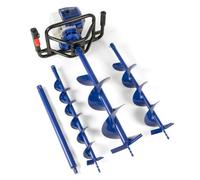 Pollor Petrol Earth Auger Fence Post Hole Borer 52Cc + Three Drill Bits + Extension