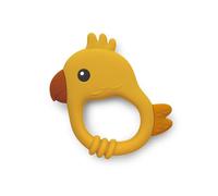 Polly Parrot Teether Toy - BPA-Free Silicone Teething Ring for Infants & Toddlers - Soft, Safe, Textured Chew Toy for Sore Gums, Sensory Development & Soothing Relief (Banana)
