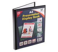 A4 Display Book Certificate Folder 20 Pocket Display Folders With Plastic Pockets Presentation Folder With Plastic Sleeves Polly Pocket Folder File (A4 Size - 20 Pockets - 40 Views - 12 Display Books)