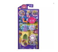 Mattel Polly Pocket Treasures Bracelet - Seashell Theme - Bracelet + 1 Micro Doll and Interactive Features!