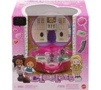 Polly Pocket x Clueless Collector Compact, Micro Dolls and Playset, 5 Themed Accessories Including Toy Car, Cher, Dionne, & Tai, JCC21