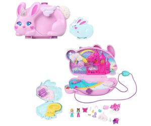 Polly Pocket Compact Bag Fairy Bunny Kingdom Figurine