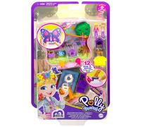 Polly Pocket Compact Carry Play Themed Adventure Micro Dolls - Backyard Butterfly