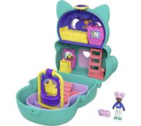 Polly Pocket Flip & Find Cat Chat Gato Compact Flip Feature & Micro Doll New