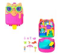 Polly Pocket Dolls & Playset, Cozy Dreamland Lamb Compact | Portable Travel Toy, 1 Micro Doll, Pet Unicorn, Food & Fashion Styling Accessories, JCB17