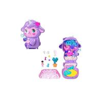 Polly Pocket Dolls & Playset, Cozy Dreamland Lamb Compact, Travel Toy with 1 Micro Doll, Pet Unicorn, Food & Fashion Styling Accessories, JCB15