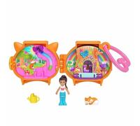 Polly Pocket Cuddly Toys Compact Playset, Includes 2 Mini Figures and Accessories, Fox, Ages 4+, Item Type: Doll Playsets, Multiple Themes