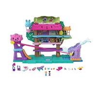 Doll House with 2 Micro Dolls and Accessories, Toy Car, Funriture and 4 Pets, Expandable Pet Adventure House, Gifts for Kids, HJJ98