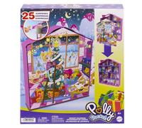Polly Pocket Dolls Advent Calendar, Gingerbread House Playset with 25 surprise gifts!, HKW16