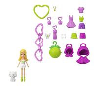 Polly Pocket Dolls & Pets Keyring Playset, Fruit Fashion Accessories and Bag Charm