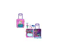 Polly Pocket Dolls, Playset and Travel Toys, 4 Dolls, 1 Vehicle, 25+ Accessories, Resort Roll Away, HKV43