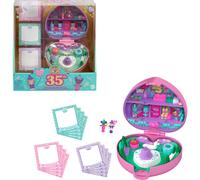 Polly Pocket Dolls & Playset Collector Heritage Compact 35th Birthday Partytime Stamper with 2 Micro Dolls 3 Party Stamps & 12 Stationary Cards
