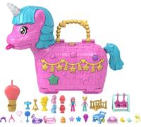 Polly Pocket Dolls & Playset with Pets & 25+ Surprise Accessories, Birthday Cele
