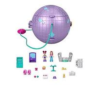 Polly Pocket Double Play Skating Compact - Disco Roller Rink or Spaceship Princess Playset - 2 Dolls, 18 Accessories - 4 Play Areas - Gift For Kids 4+