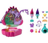 Polly Pocket & DreamWorks Trolls Compact Playset with Poppy & Branch Dolls & 13