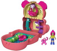 Polly Pocket Flip & Find Sloth Compact, Flip Feature Creates Dual Play Surfaces,