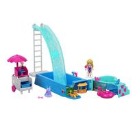 Polly Pocket FTP75 Splashtastic Pool Surprise Playset with 3 Inch Polly Doll, Micro Accessories, Multicolored