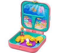 Polly Pocket GDK77 Hidden Hideouts Mermaid Cove with 3 Reveals, 3 Accessories, 1 Micro Polly Doll & Sticker Sheet
